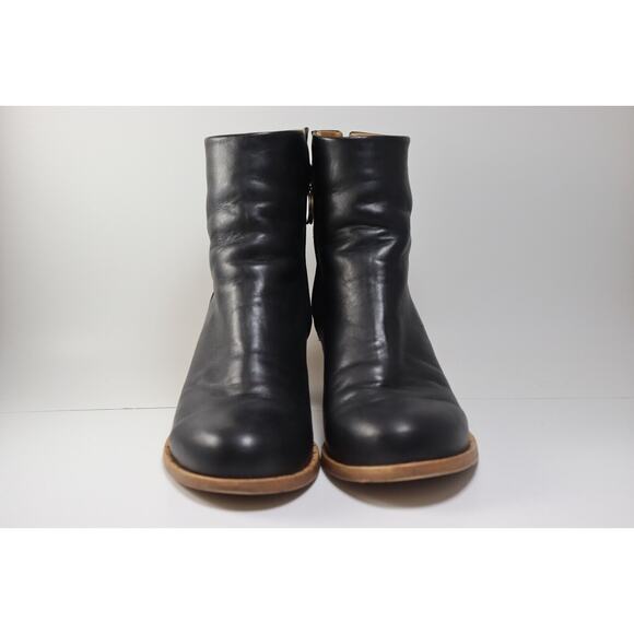 Beek Coronet Heeled Ankle Boots Size 11 Black Chunky Heel - Picture 1 of 8